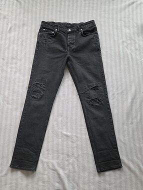 Ksubi Men's Slim Black Distressed Jeans